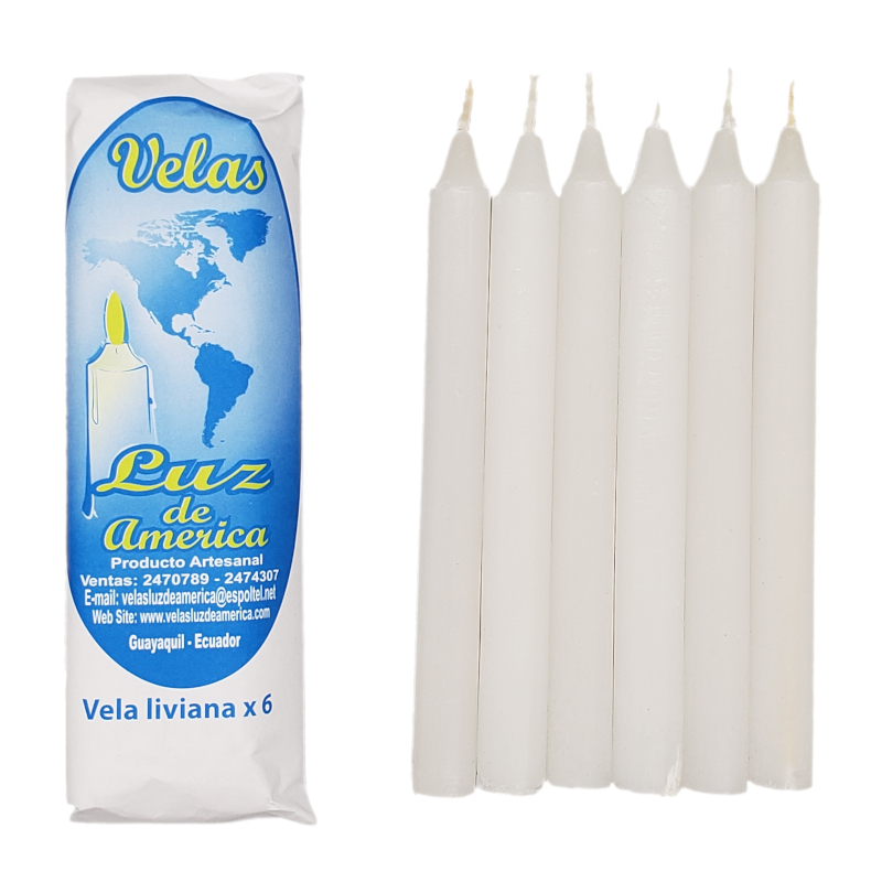 Vela liviana x 6 unidades