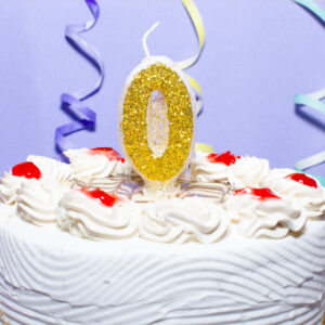 Velas de cumpleaños  1,2,3,4,5,6,7,8,9,? Dorado