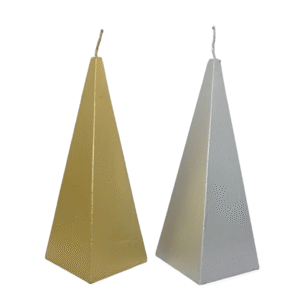 Pirámide Grande de 4 Lados Dorado/Plateado