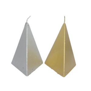 Pirámide Mediana de 3 Lados Dorado/Plateado