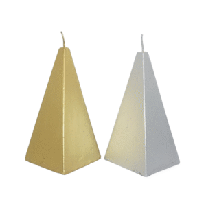 Pirámide Mediana de 4 Lados Dorado/Plateado