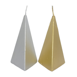Pirámide Pequeña de 3 Lados Dorado/Plateado
