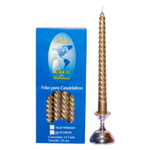 Vela Torneada Grande Dorada/Plateada