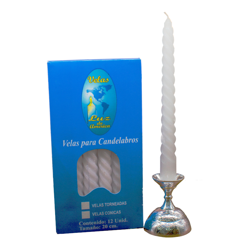 Vela Torneda Pequeña Blanca