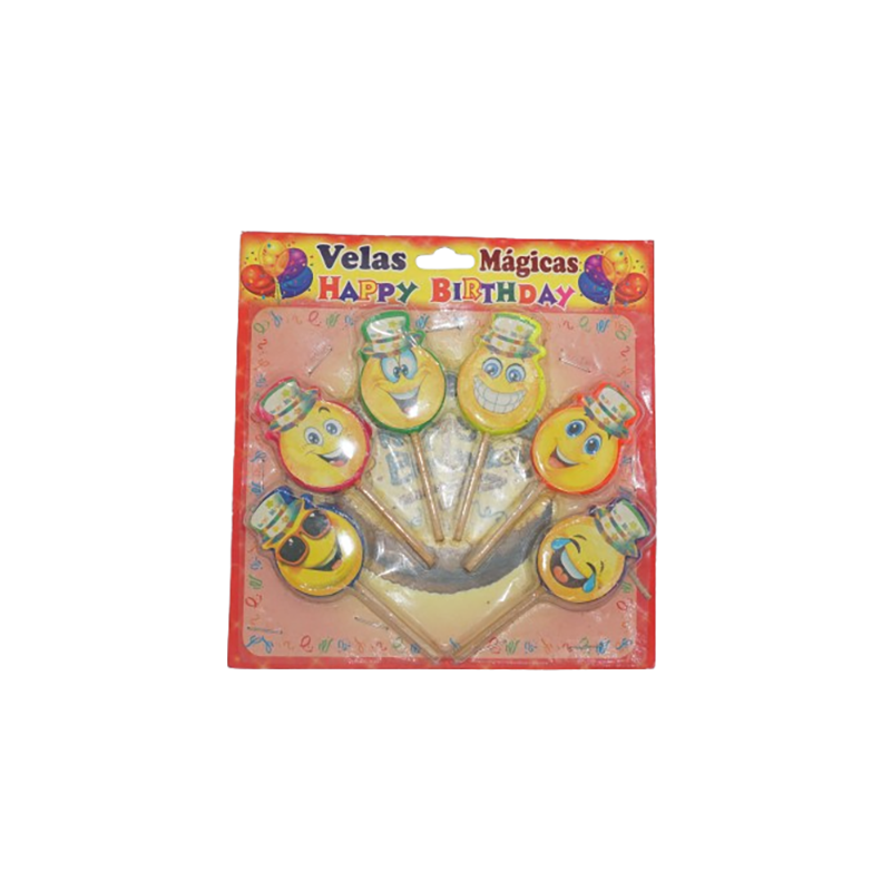 Velas Carita Feliz x unidad